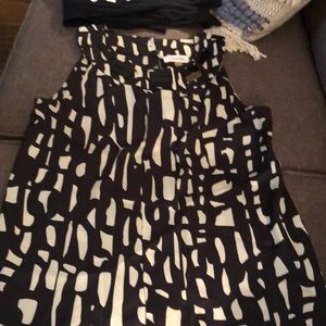 Black & White Sleeveless Blouse